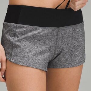Lululemon NWT Speed Up Shorts, Low Rise, 2.5" inseam, Gray, women's 10